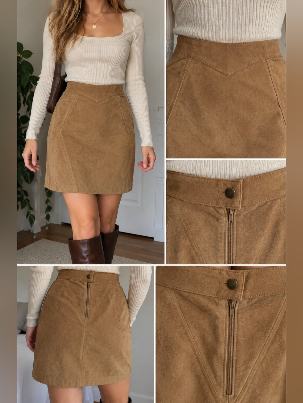 Vintage Wilsons Leather Genuine Suede High Waisted Pencil Skirt – Size 4